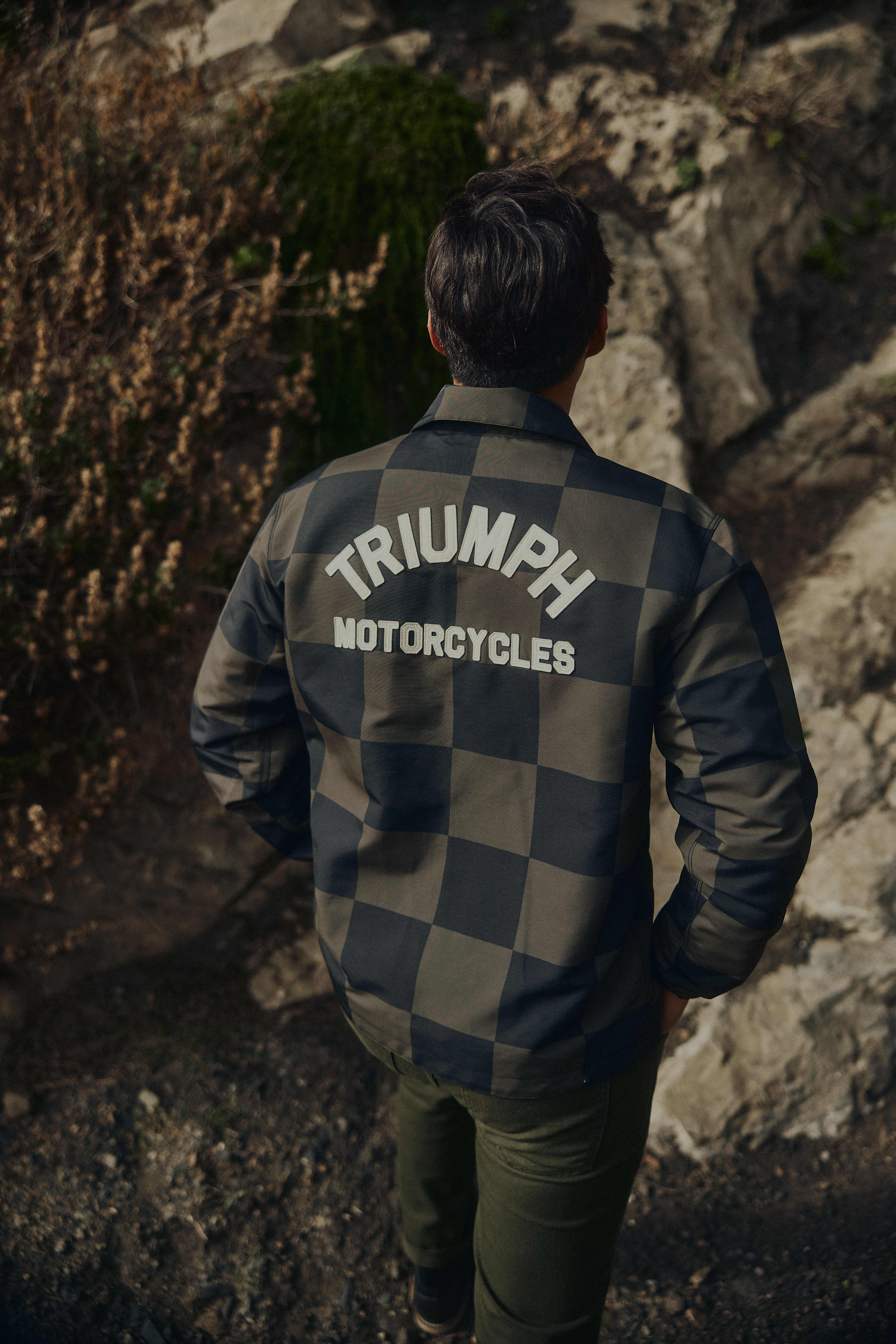 Carter Checkerboard Jacket in Iron and Black | Casual Clothing
